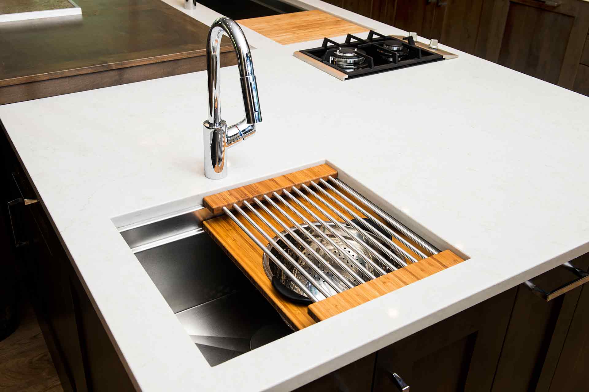 Iws 2 Stainless Steel Prep Kitchen Sink Natural Bamboo