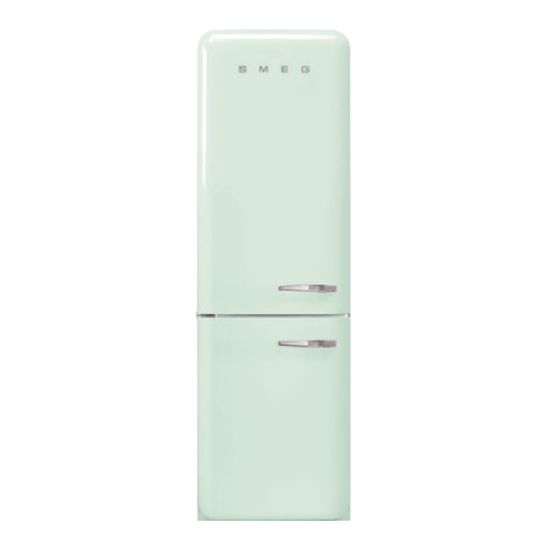 Smeg 50’s Style Refrigerador con Congelador Abajo, 24″/60 cm, Bisagra Izquierda, Verde Pastel