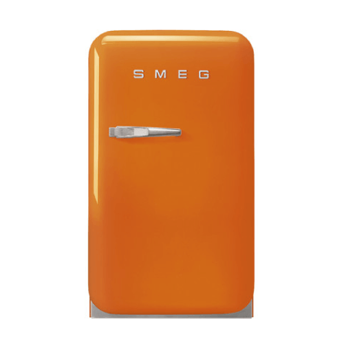 Smeg 50’s Style Mini Refrigerador, 16″/40 cm, Bisagra Derecha, Naranja