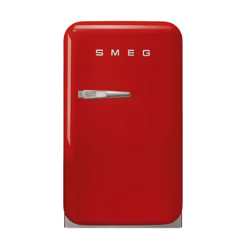 Smeg 50’s Style Mini Refrigerador, 16″/40 cm, Bisagra Derecha, Rojo