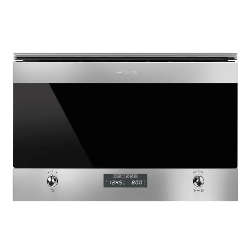 Smeg Built-In Microwave Oven with Grill, 24″/60cm, Classic Series, Stainless Stee