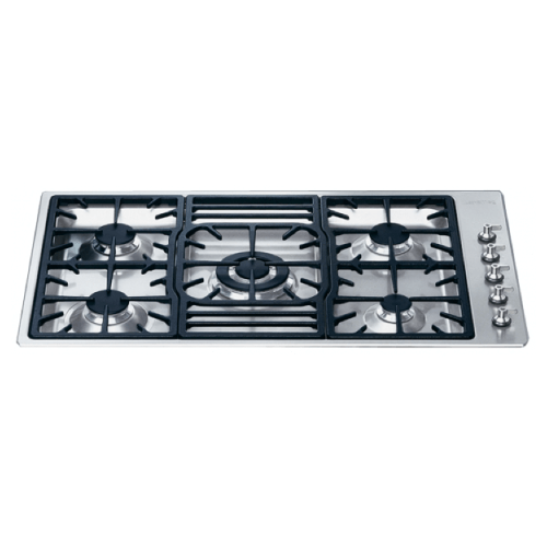 Smeg Gas Cooktop, 36″/90cm, 5 Burners, Classic Series, Stainless Steel
