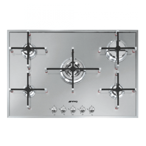 Smeg Gas Cooktop, 29″/74cm, 5 Burners, Linea Series, Stainless Steel