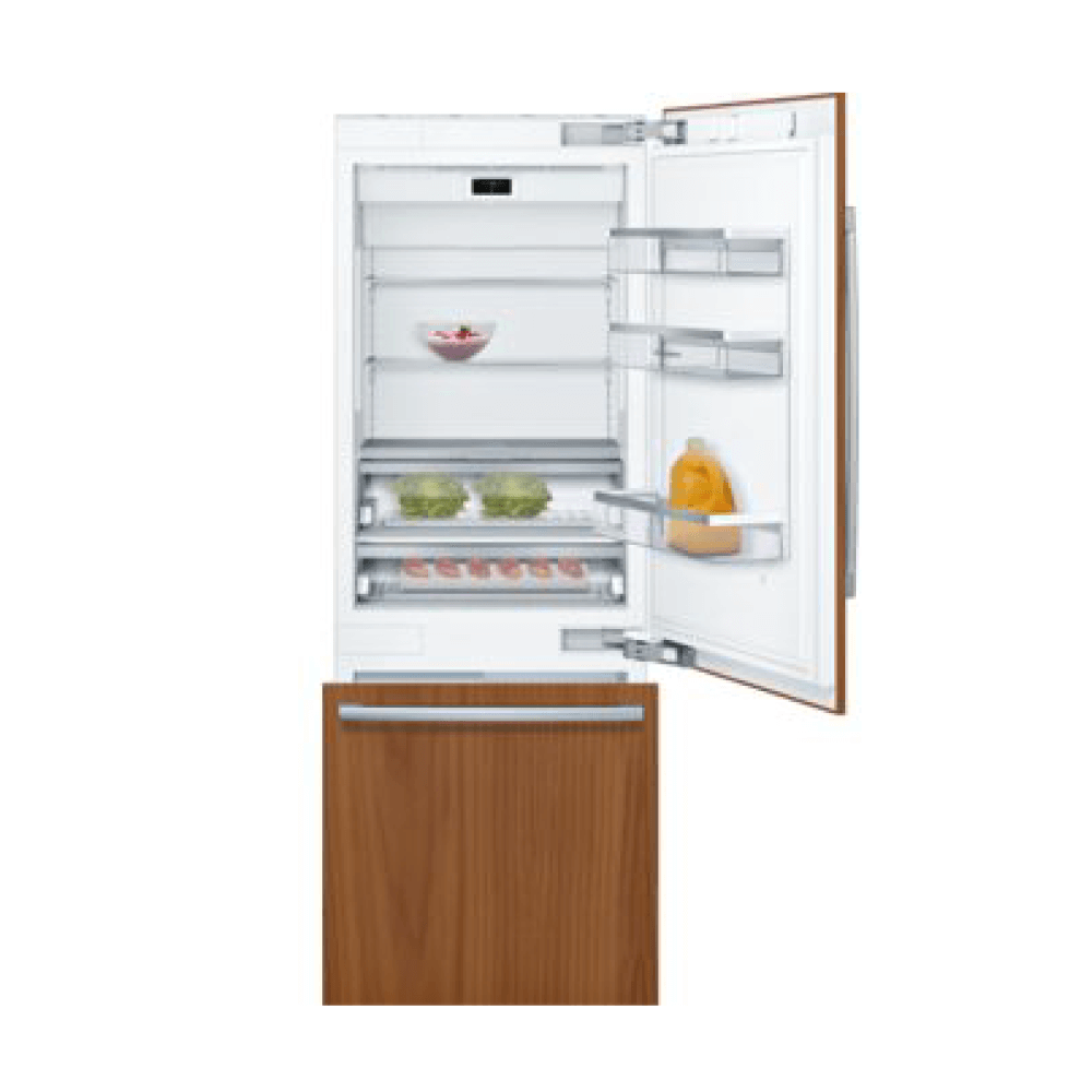 Bosch Built-In Bottom Freezer Refrigerator, 30″/90 cm, Benchmark Series, Custom Panel