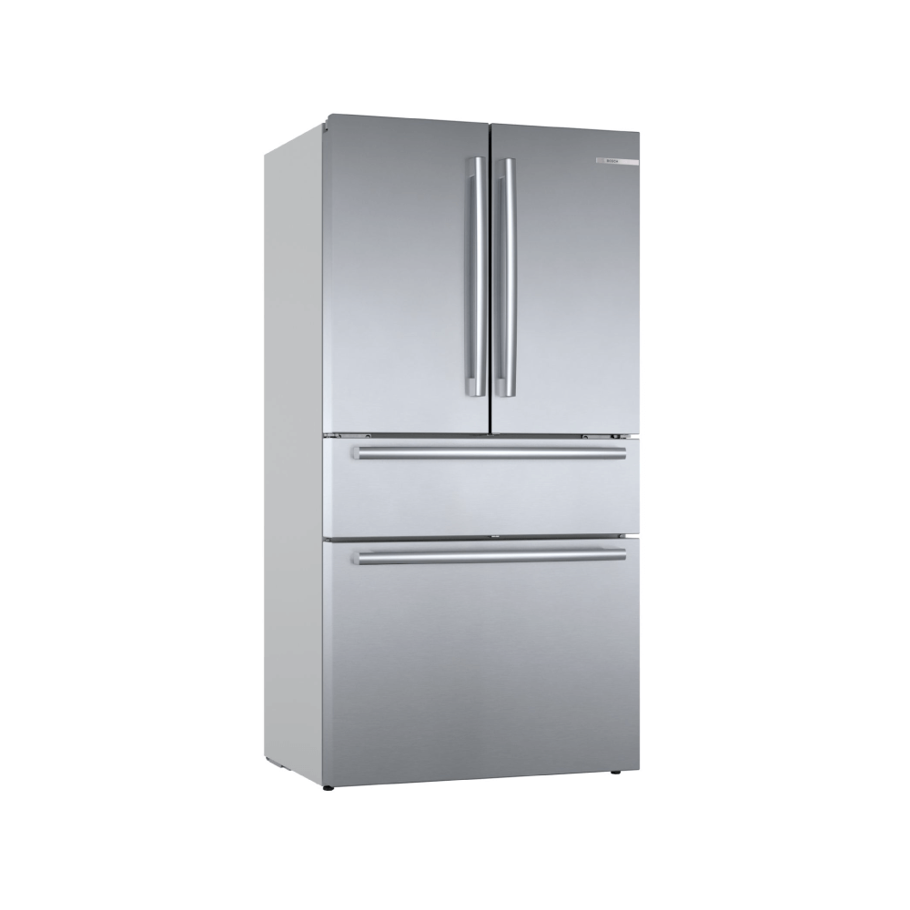 Bosch Refrigerador Puerta Francesa y Congelador Abajo, 36″/90 cm, Serie 800, Acero Inoxidable
