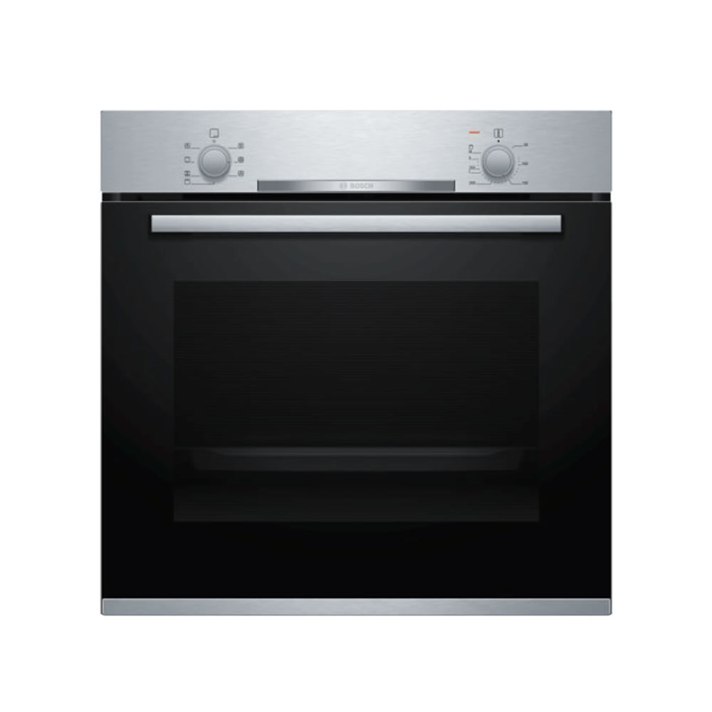 Bosch Single Multifunctional Wall Oven, 24″/60 cm, 2 Series, Black Glass and Stainless Steel