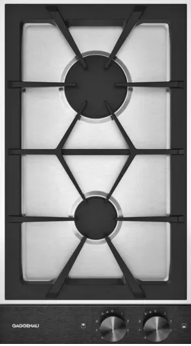 Gaggenau Gas Modular Cooktop, 12″/28 cm, Vario 200 Series, Stainless Steel/Black