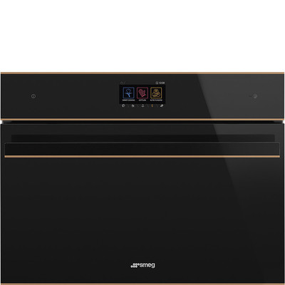 Smeg Dolce Stil Novo Compact Combi Microwave Oven with Grill,  24″/60cm, Black – 50Hz