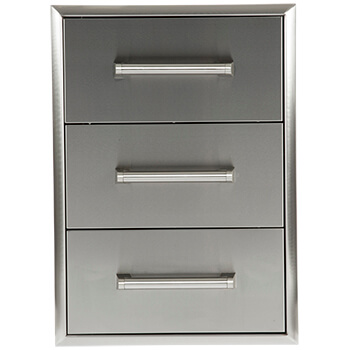 Coyote Three Drawer Cabinet, Stainless Steel