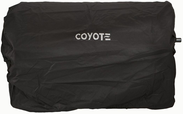 Coyote Cobertor de Parrilla con Quemador Lateral, Vinilo Negro
