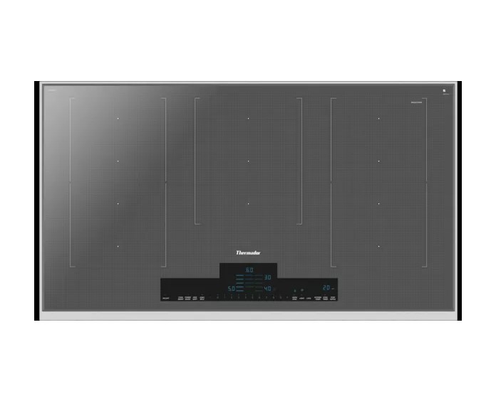 Thermador Induction Cooktop, 36″/90 cm, Masterpiece Series, Silver Mirrored Finish, Stainless Steel Frame