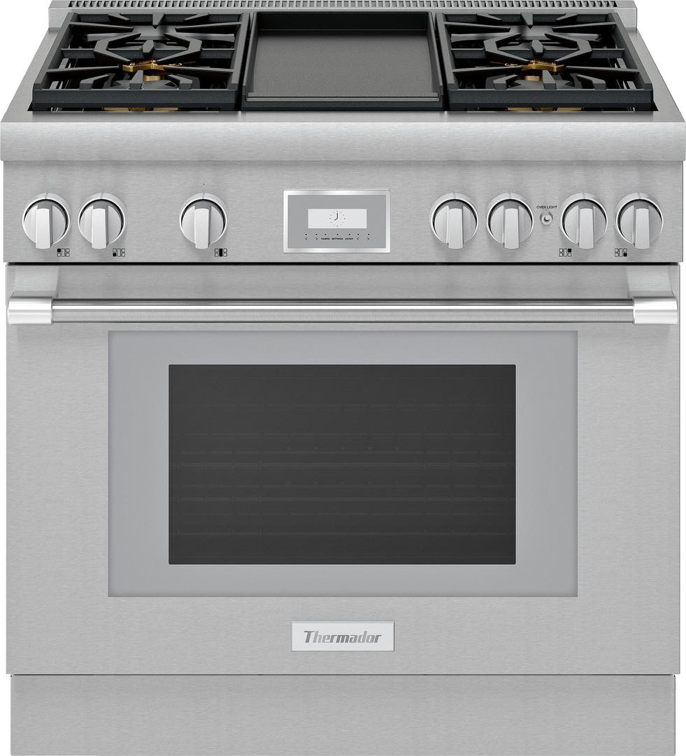 Thermador Dual Fuel Range, 36″/90 cm, Pro Harmony Professional Series, Stainless Steel