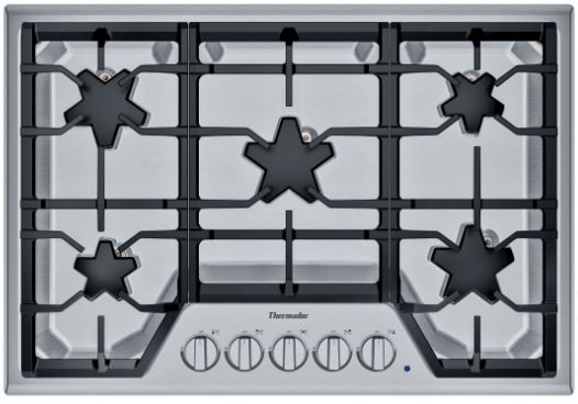 Thermador Gas Cooktop, 30”/76 cm, Masterpiece Series, Stainless Steel