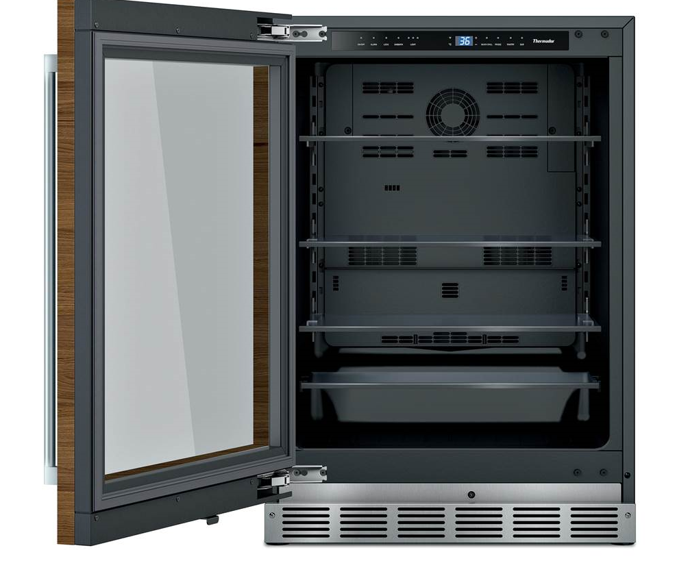 Thermador Refrigerador Empotrable Bajo Tope, 24″/60 cm, Colección Freedom, Puerta de Vidrio con Marco Panelable