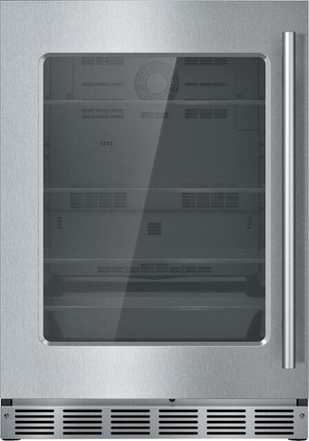 Thermador Refrigerador Empotrable Bajo Tope, 24″/60 cm, Colección Freedom, Puerta de Vidrio con Marco en Acero Inoxidable