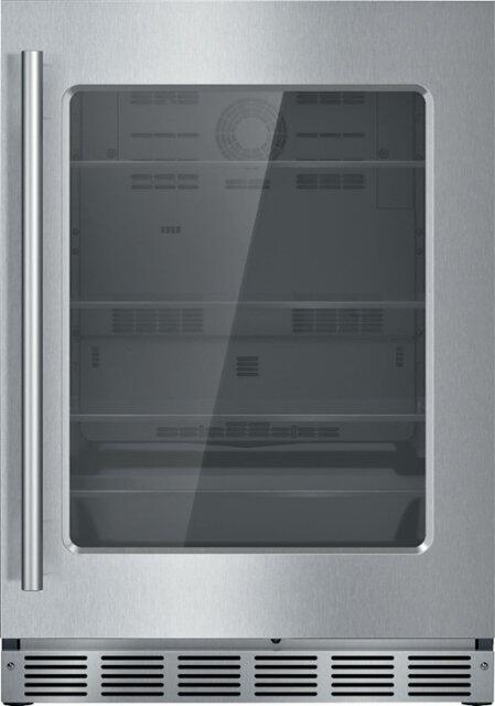 Thermador Refrigerador Empotrable Bajo Tope, 24″/60 cm, Colección Freedom, Puerta de Vidrio con Marco en Acero Inoxidable