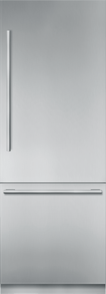 Thermador Built-In 2-Door Bottom Freezer Refrigerator, 30”/76 cm, Freedom Collection, Stainless Steel