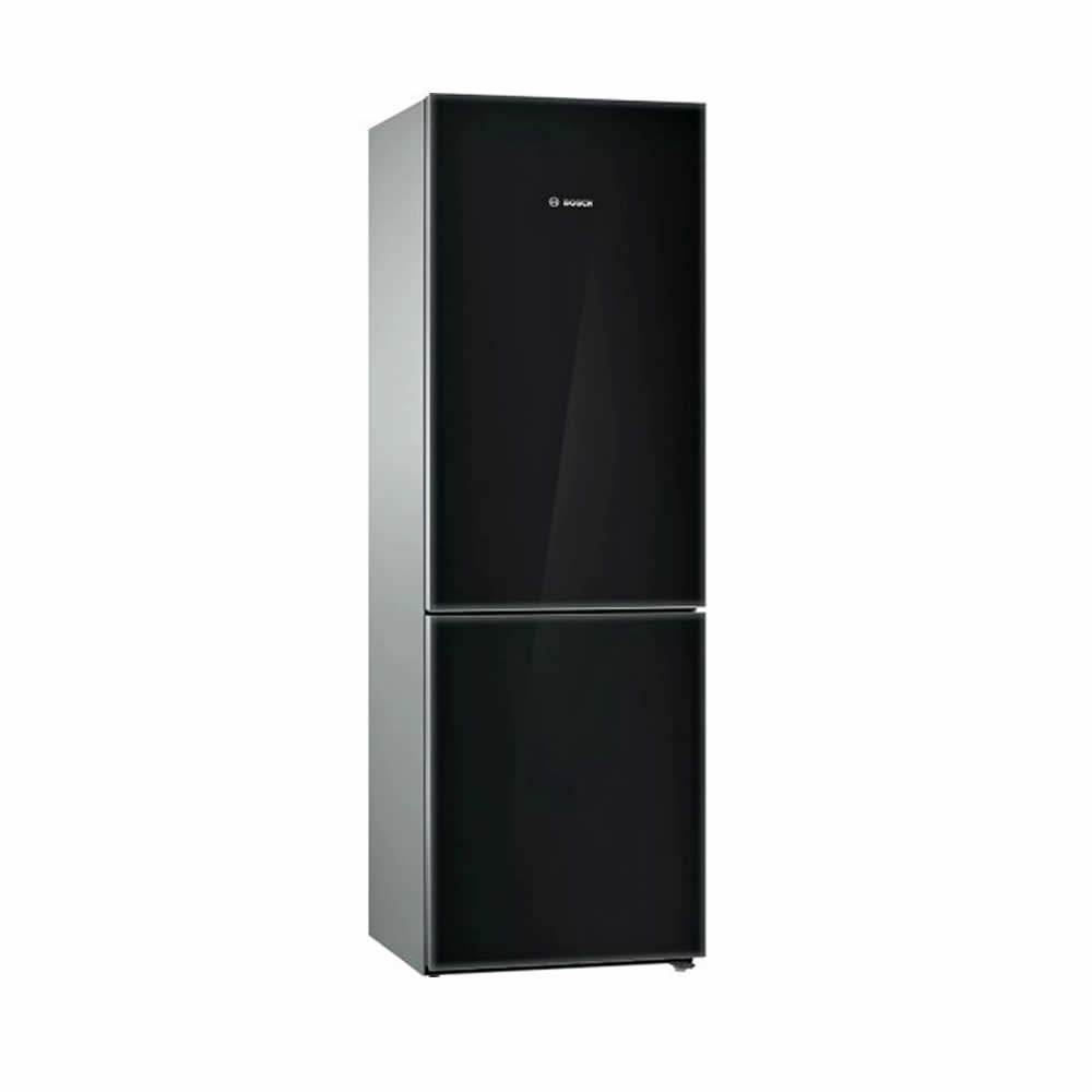 Bosch Refrigerador con Congelador Inferior, 24″/60 cm, Serie 800, Vidrio Negro