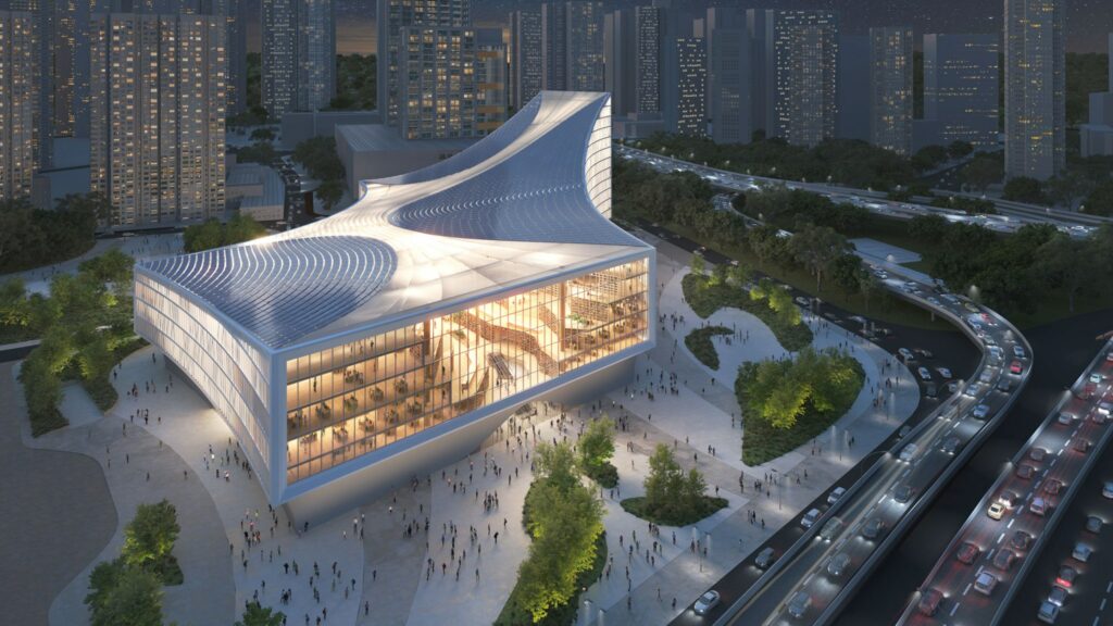 metalocus mvrdv wuhan library Biblioteca de Wuhan por MVRDV. Visualizacion por MVRDV